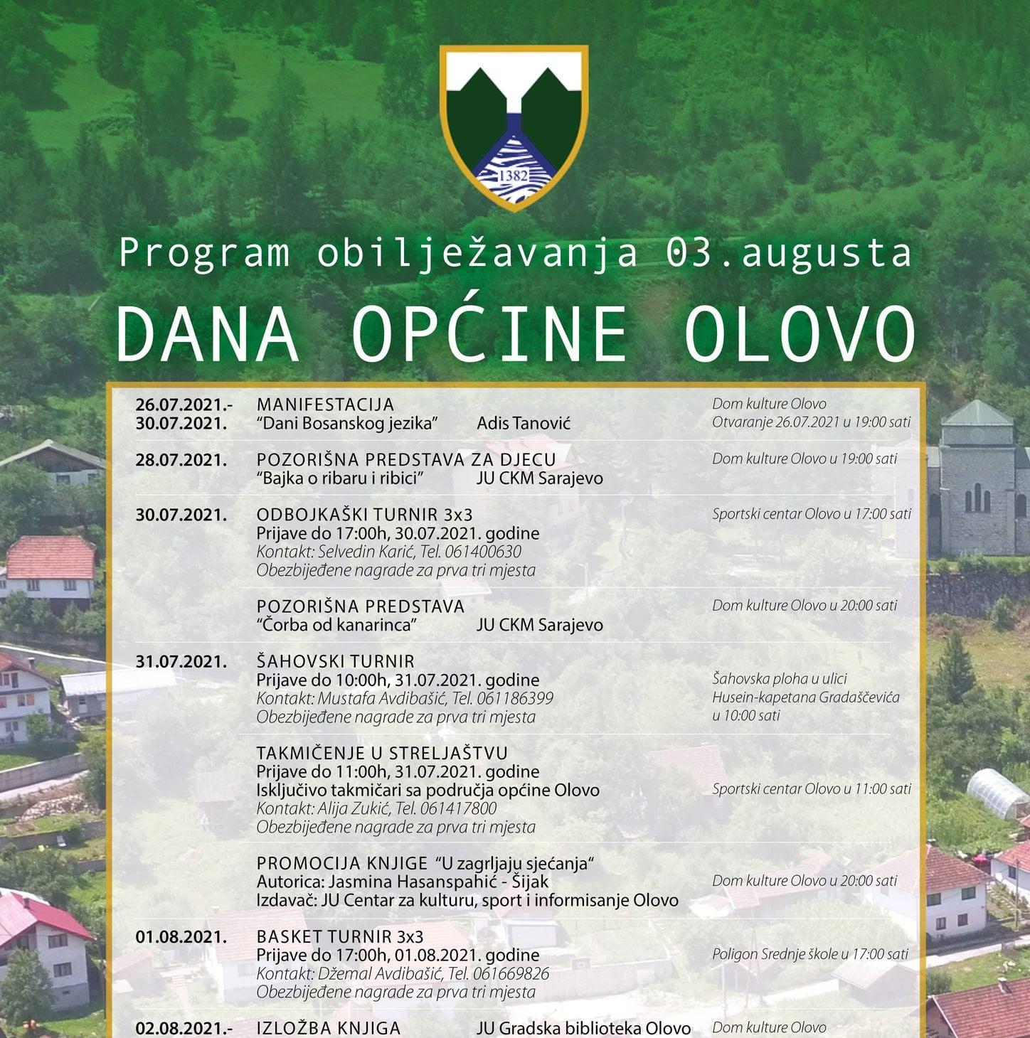 Manifestacija “Dani općine Olovo” uz izložbu “ Bosanski jezik”